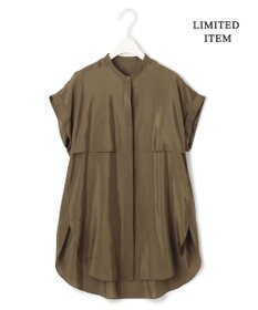 ICB 【洗える】ヌーディスローン  バンドカラーブラウス