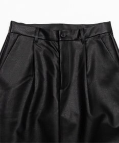 WEGO PUタックワイドトラウザー