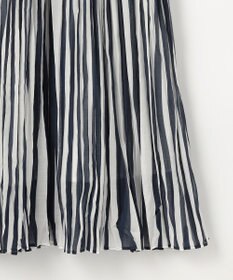 自由区 L 【接触冷感・洗える】ハンドワッシャープリーツストライプ スカート