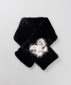 AURORA 【 ANNA SUI（アナ スイ）】バタフライエコファー差込マフラー(WASH)