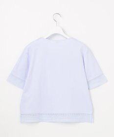 J.PRESS LADIES 【洗える】スムースジャージー レース カットソー