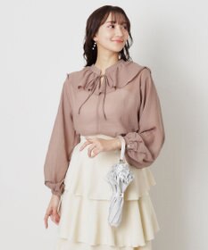 MOONBAT 【一級遮光/晴雨兼用】LANVIN en Bleu (ランバン オン ブルー)  折りたたみ日傘 シャイニーフリル 遮光 遮熱 UV