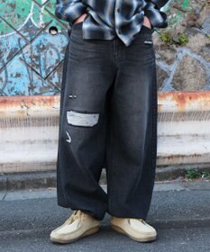 WEGO スーパーバギーダメージデニムパンツ