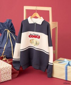 earth music&ecology Ｄｉｓｎｅｙ／レトロコミックハーフｚｉｐスウェット