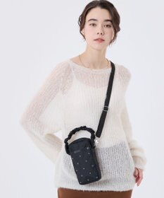 LeSportsac GH MINI PHONE XBODY/ビジューブラックグレー