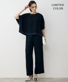 ICB L 【先行予約・WEB限定カラーあり】 FluidBackSatin クロップドブラウス