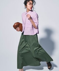 23区 【接触冷感/撥水加工】ストレッチブロード ギャザースカート