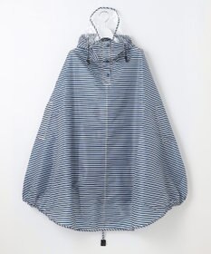 MOONBAT 【撥水】FLAT PURE サイクル レインポンチョ ボーダー 自転車 収納袋付き