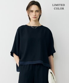 ICB L 【先行予約・WEB限定カラーあり】 FluidBackSatin クロップドブラウス