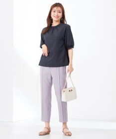 ANY SIS 【洗える】レースパーツタックスリーブ ブラウス