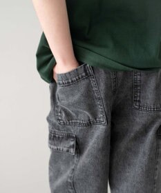 WEGO 【KIDS/150cm/160cm/ウエストゴム】デニムイージーカーゴパンツ（JUNIOR）