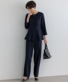 23区 【洗える】トリアセダブルジョーゼット ペプラム ブラウス