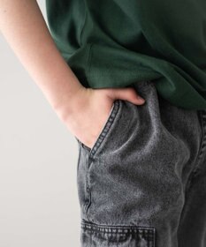 WEGO 【KIDS/150cm/160cm/ウエストゴム】デニムイージーカーゴパンツ（JUNIOR）