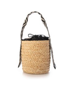 UNBILLION カシュカシュ cachecache / ジャガードテープハンドルラフィアバケツトート