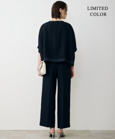 ICB L 【先行予約・WEB限定カラーあり】 FluidBackSatin クロップドブラウス