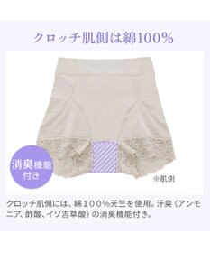 BRADELIS New York 【BRADELIS NewYork peace】すっぽりフィット綿混一分丈ショーツ25 深め 伸縮性抜群 ボーイレッグ