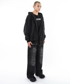 WEGO 【ユニセックス着用ITEM】フードデニムブルゾン