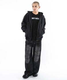 WEGO 【ユニセックス着用ITEM】フードデニムブルゾン