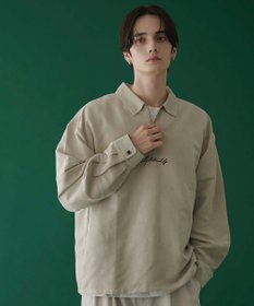 WEGO フェイクスウェードハーフZIPシャツ（LS）