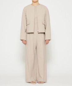 uncrave 【撥水・洗濯機洗い可】プルーフ ダブルクロス ワイド パンツ（uncrave WHITE）