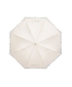 MOONBAT 【耐風傘/ジャンプ傘】ランバン オン ブルー (LANVIN en Bleu) リボン 花柄 長傘 サテンプリント