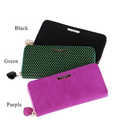 tsumori chisato CARRY つぶつぶドットプリント ラウンドファスナー長財布