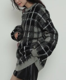 WEGO 【2025年秋冬新作】シャギーパターンニットBIGプルオーバー