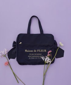 Maison de FLEUR サテンキャリーオンバッグ