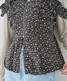 earth music&ecology フラワーペプラムビスチェ