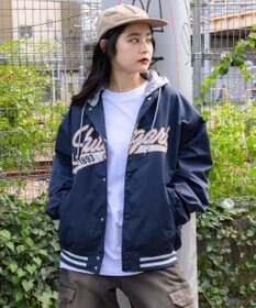 WEGO 【ユニセックス着用ITEM】2WAYフードワッペンスタジャン