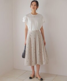 組曲 【WEB限定】ミニフラワーエンブロイダリー スカート ベージュ系7