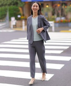 J.PRESS LADIES L 【一枚で着映え】サッカージャージー クルーネック カットソー
