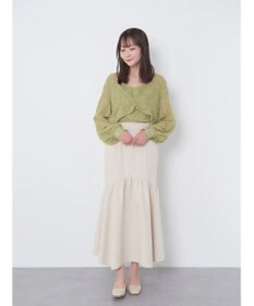 earth music&ecology ギャザー切替マーメイドスカート