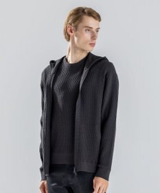 JOSEPH HOMME 【新柄】  ヴィスコースリンクス　ジップアップニットフーディー