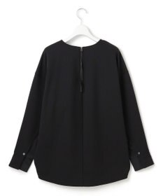 ICB L 【洗える】ジョーゼットジャージー 異素材コンビプルオーバー