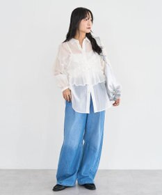 Green Parks ウエストタックコクーンデニムパンツ