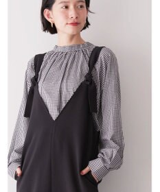 AMERICAN HOLIC 両ＶネックＩラインワンピース