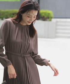 ANY SIS L 【洗える】ノーブルプリーツ ワンピース