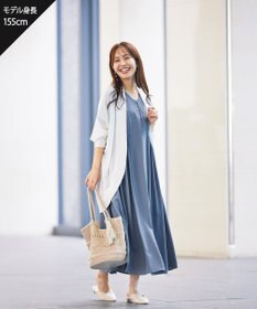 Tiaclasse L 【洗える】サイドギャザーワンピース