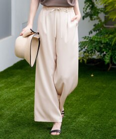 ANY SIS ベルトセットイージー ワイドパンツ アイボリー