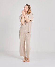 une nana cool 【綿100%】70/2 天竺 半袖開襟パジャマ MADE WITH LIBERTY FABRIC