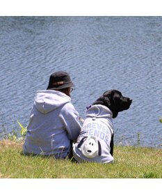 PET PARADISE スヌーピー ずっ友 お揃い パーカー 《グレー》  中型犬  大型犬