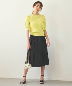 Feroux 【洗える】カラーケーブル ニット