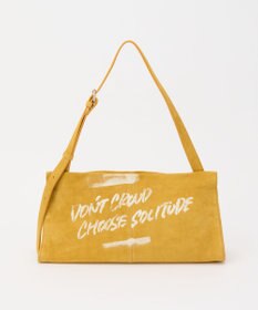 russet ステンシルデザインスエード横長ショルダーバッグ(CE-1640)