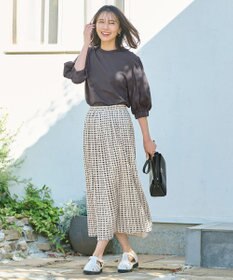 ANY スクエアプリントスカート