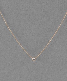 Phoebe 【金属アレルギー対応】シャインベゼルセッティングネックレス　シャンパンゴールド