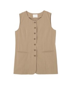 Green Parks クルーネック多釦ジレ