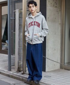 WEGO 【ユニセックス着用ITEM】ワッペンロゴZIPパーカー