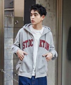 WEGO 【ユニセックス着用ITEM】ワッペンロゴZIPパーカー