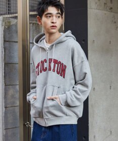 WEGO 【ユニセックス着用ITEM】ワッペンロゴZIPパーカー